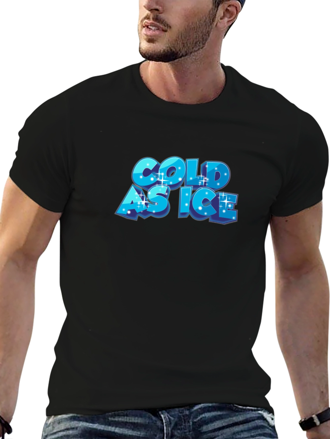 Cold as Ice Black Graphic T-Shirt