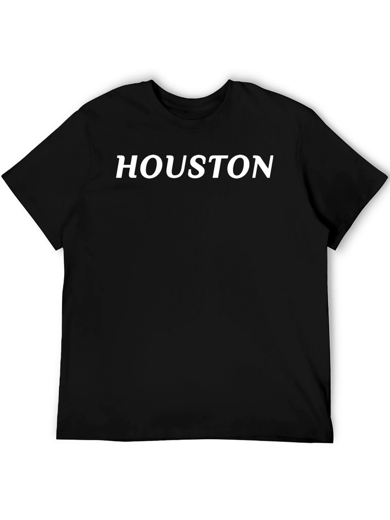 Houston Graphic Print Black T-Shirt