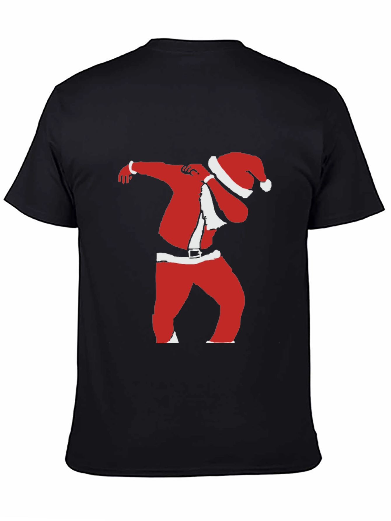Dabbing Santa Black T-Shirt - Holiday Festive Apparel