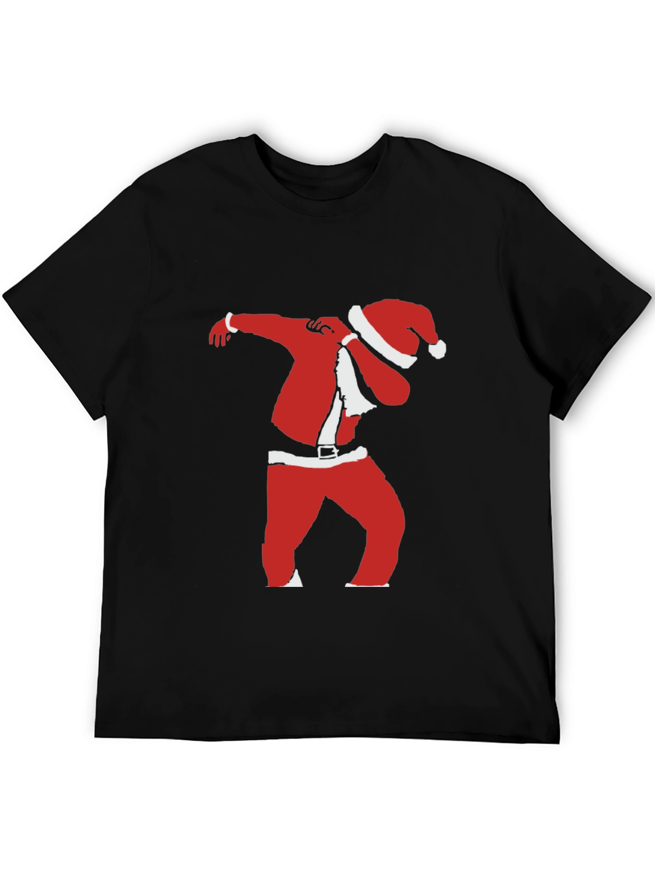 Dabbing Santa Black T-Shirt - Holiday Festive Apparel