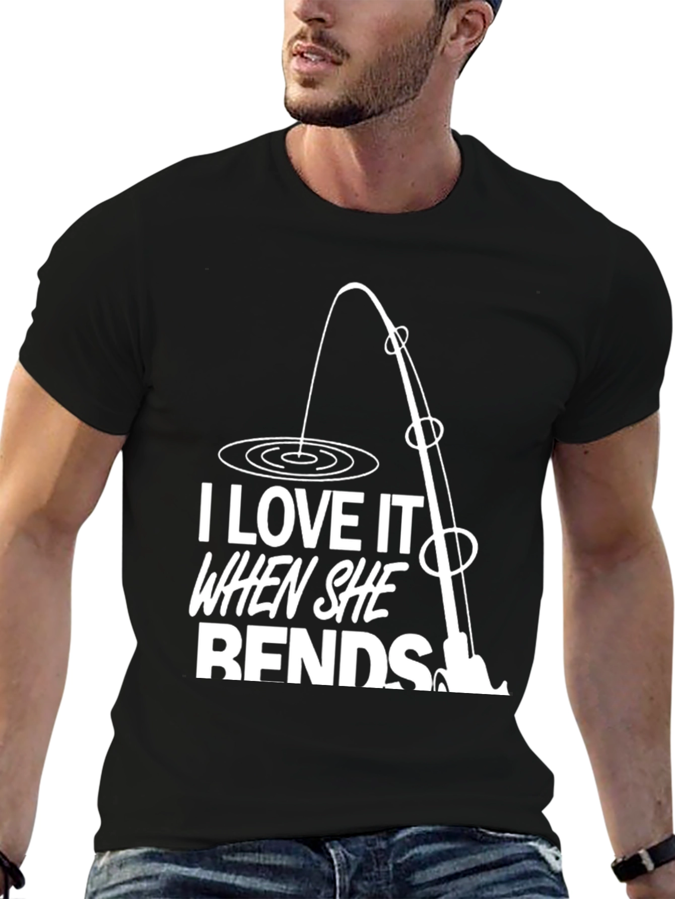 I Love It When She Bends Funny Fishing T-Shirt