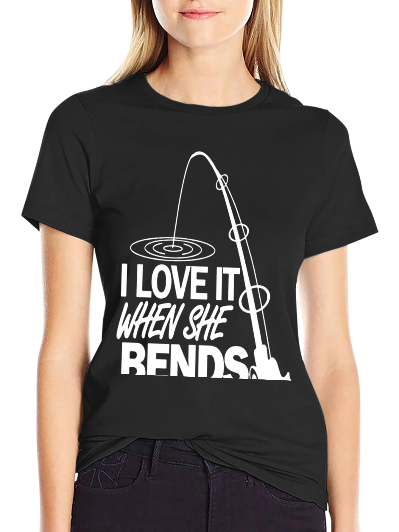 I Love It When She Bends Funny Fishing T-Shirt