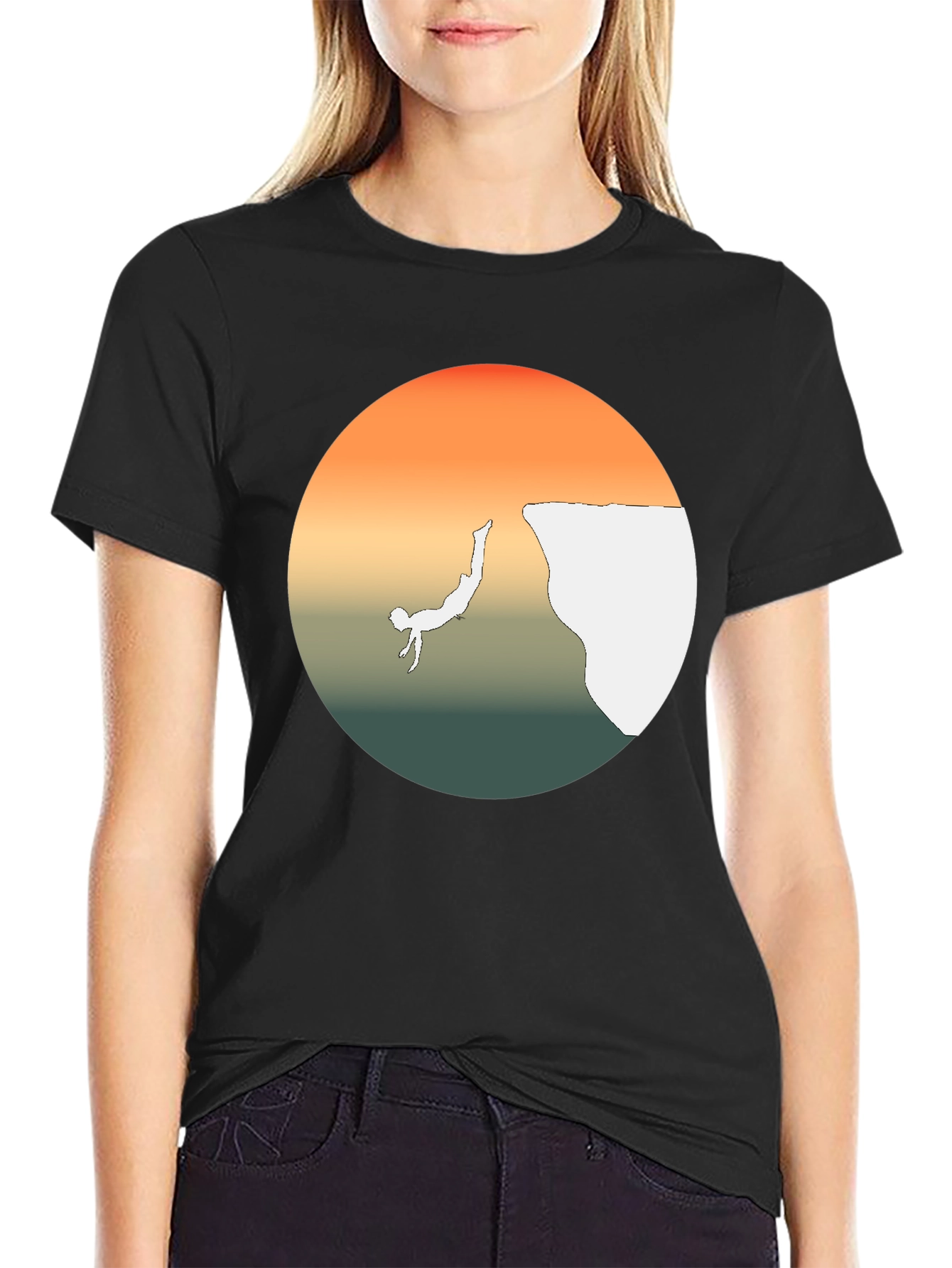 Cliff Diver Graphic Tee - Bold Statement T-Shirt