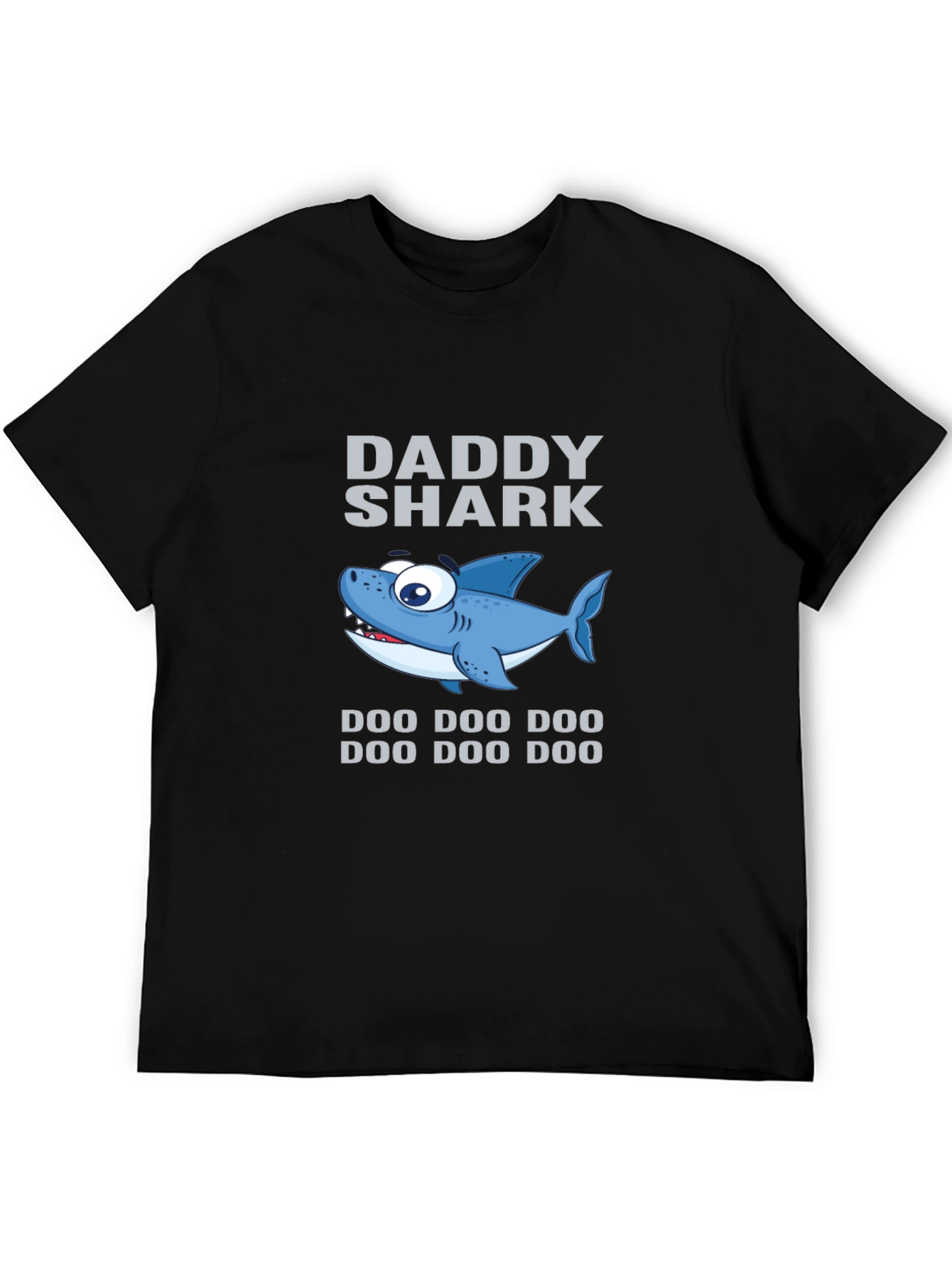 Daddy Shark Graphic Tee - Black Cotton T-Shirt