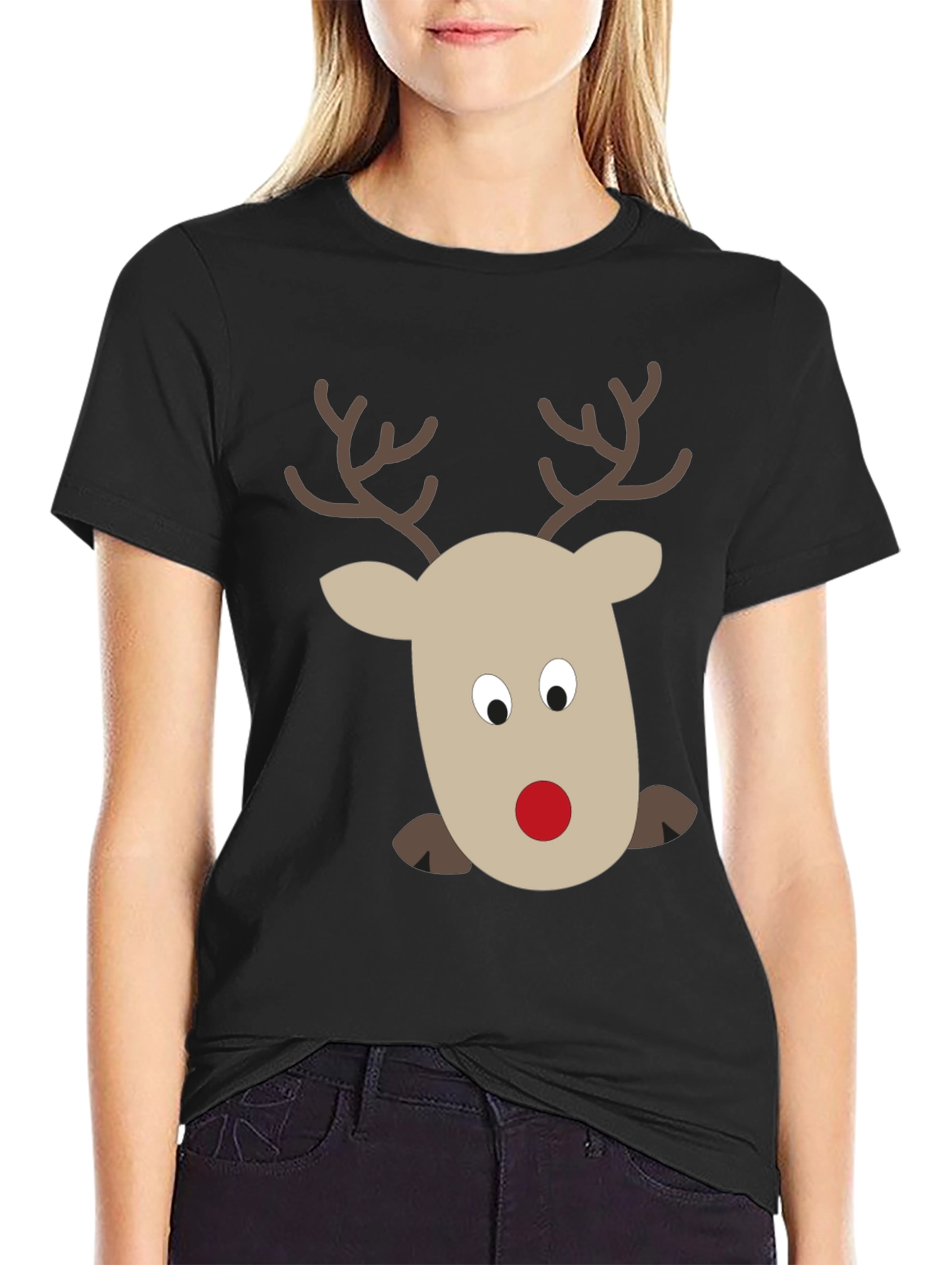 Rudolph Reindeer Graphic Tee - Holiday Fun!
