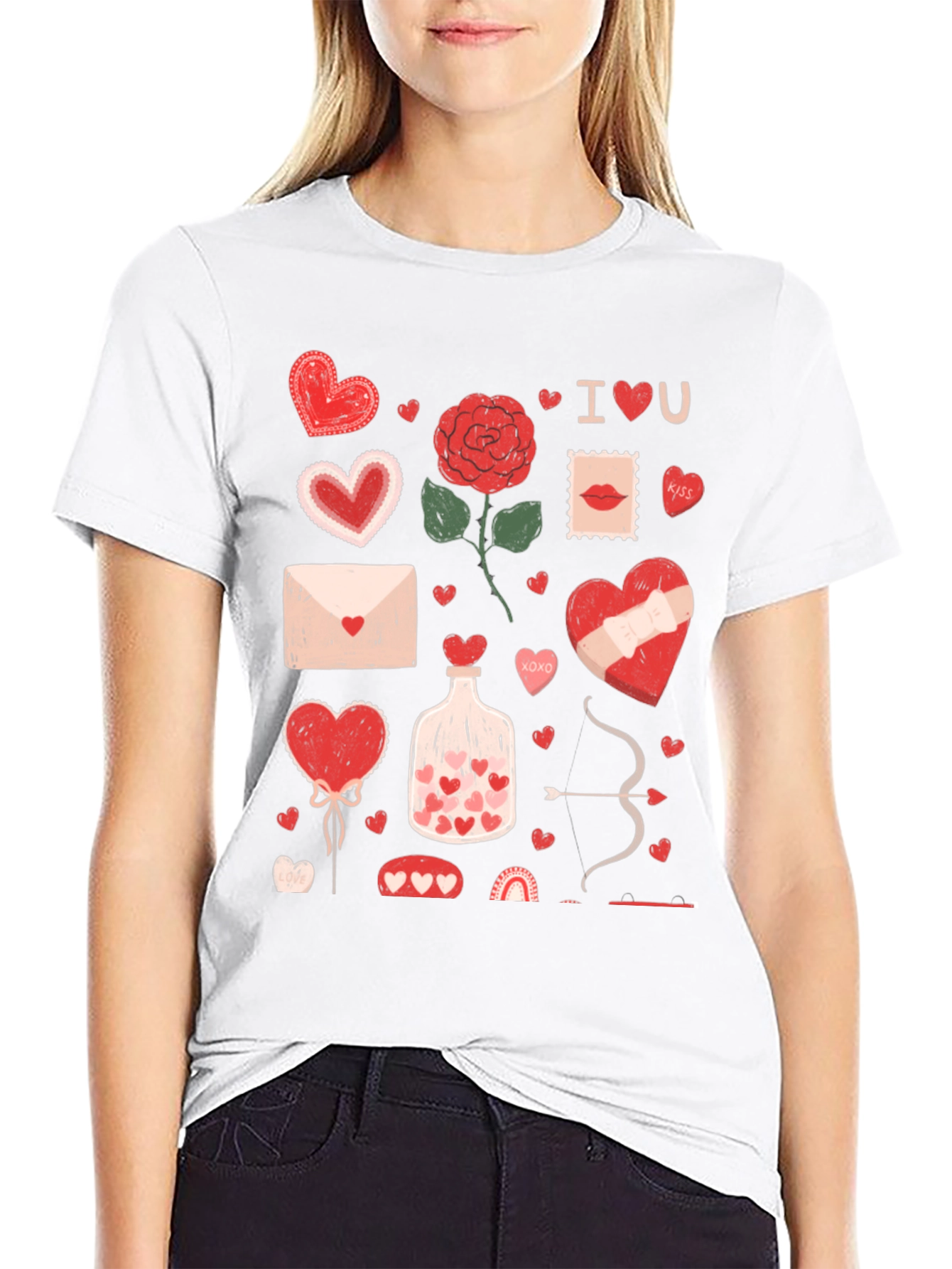 Valentines Day Heart Graphic T-Shirt