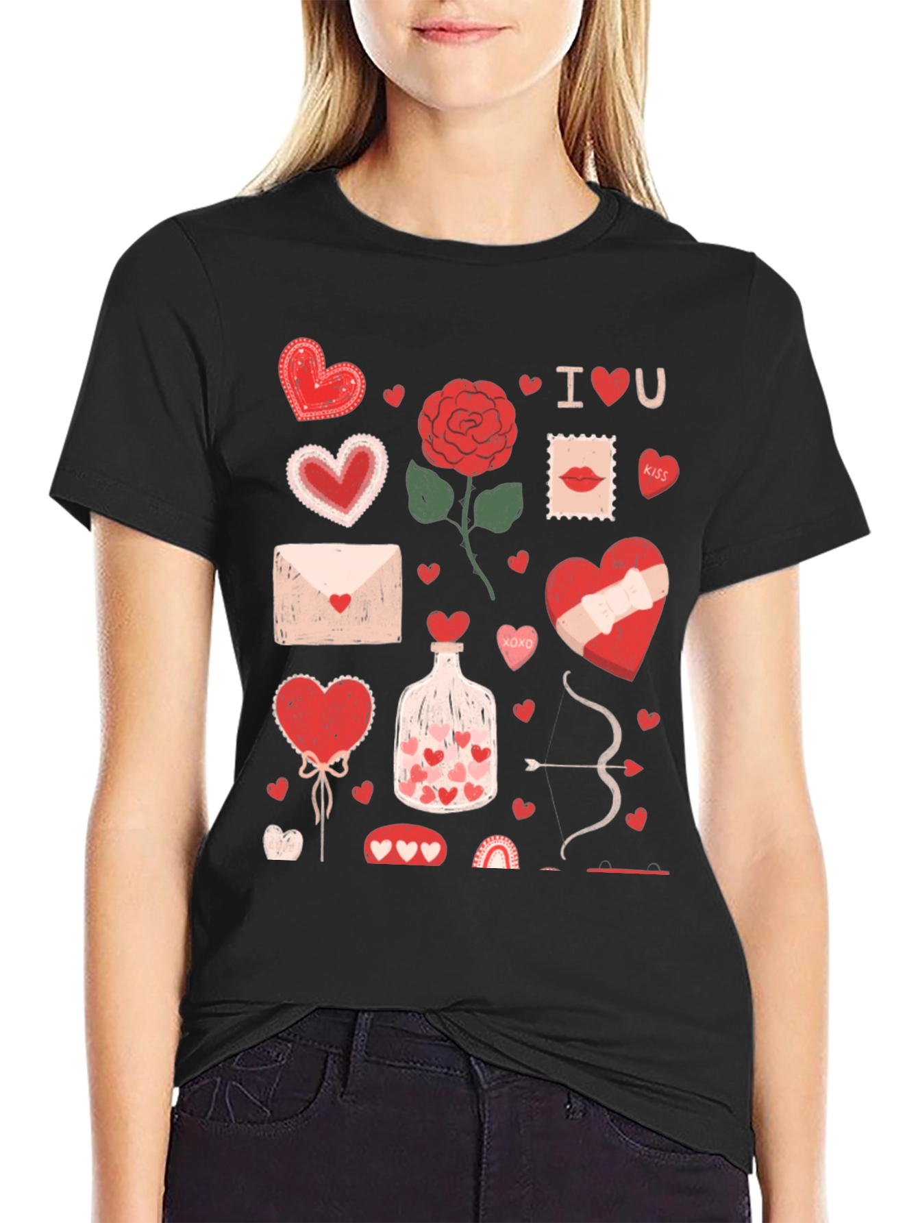 Valentines Day Heart Graphic T-Shirt