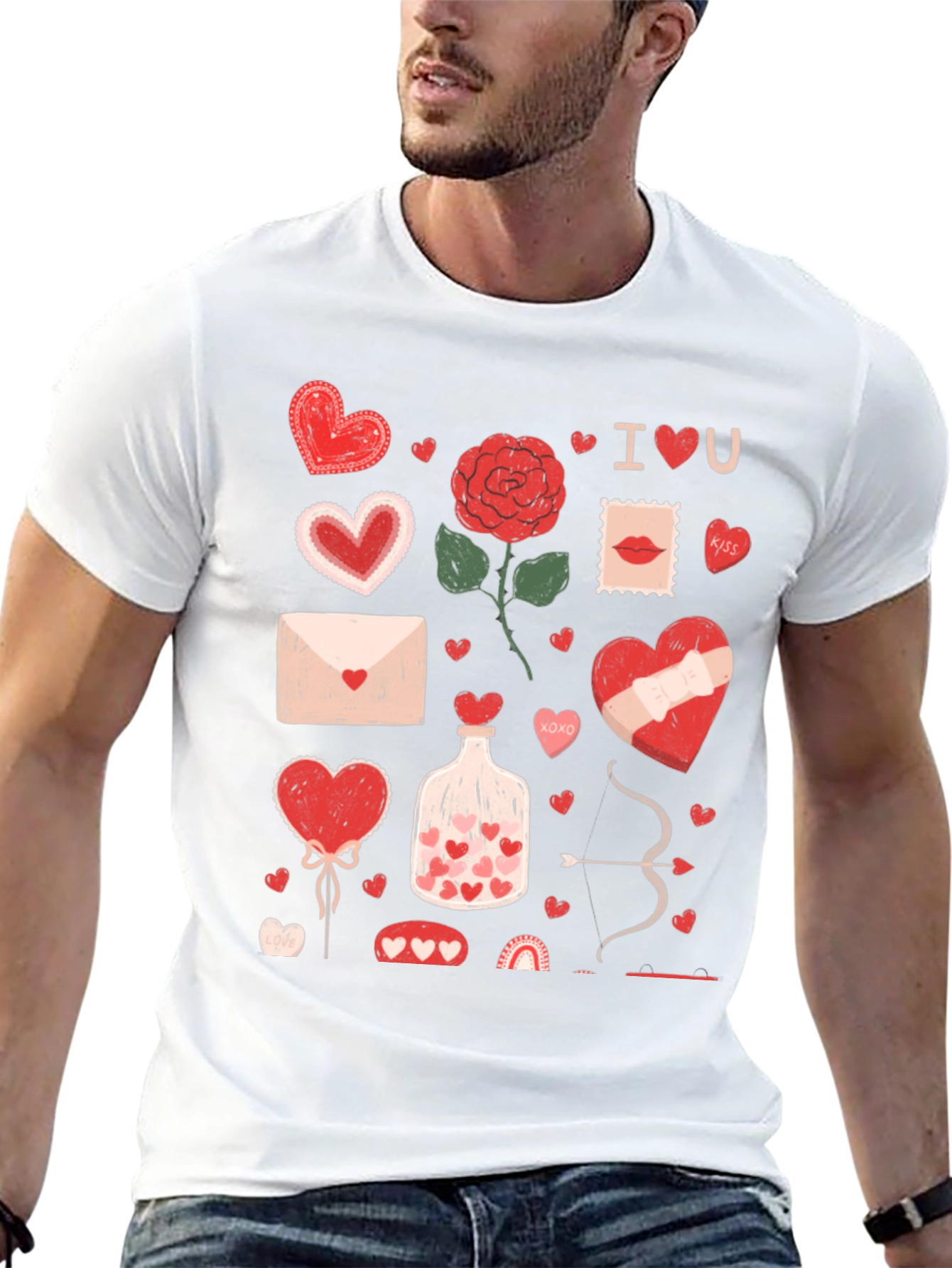 Valentines Day Heart Graphic T-Shirt