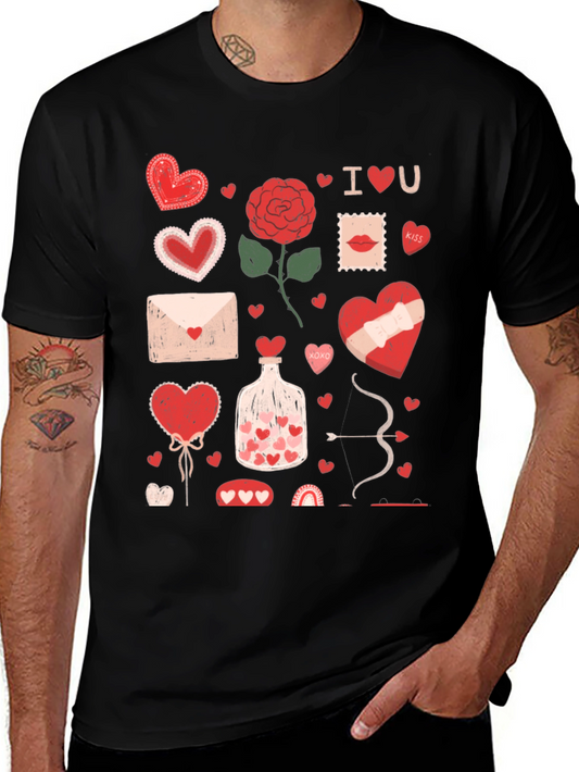 Valentines Day Heart Graphic T-Shirt