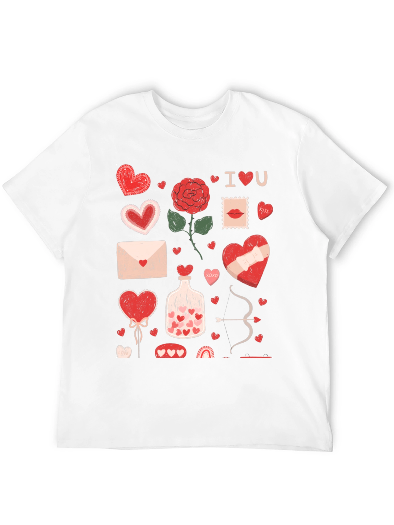 Valentines Day Heart Graphic T-Shirt