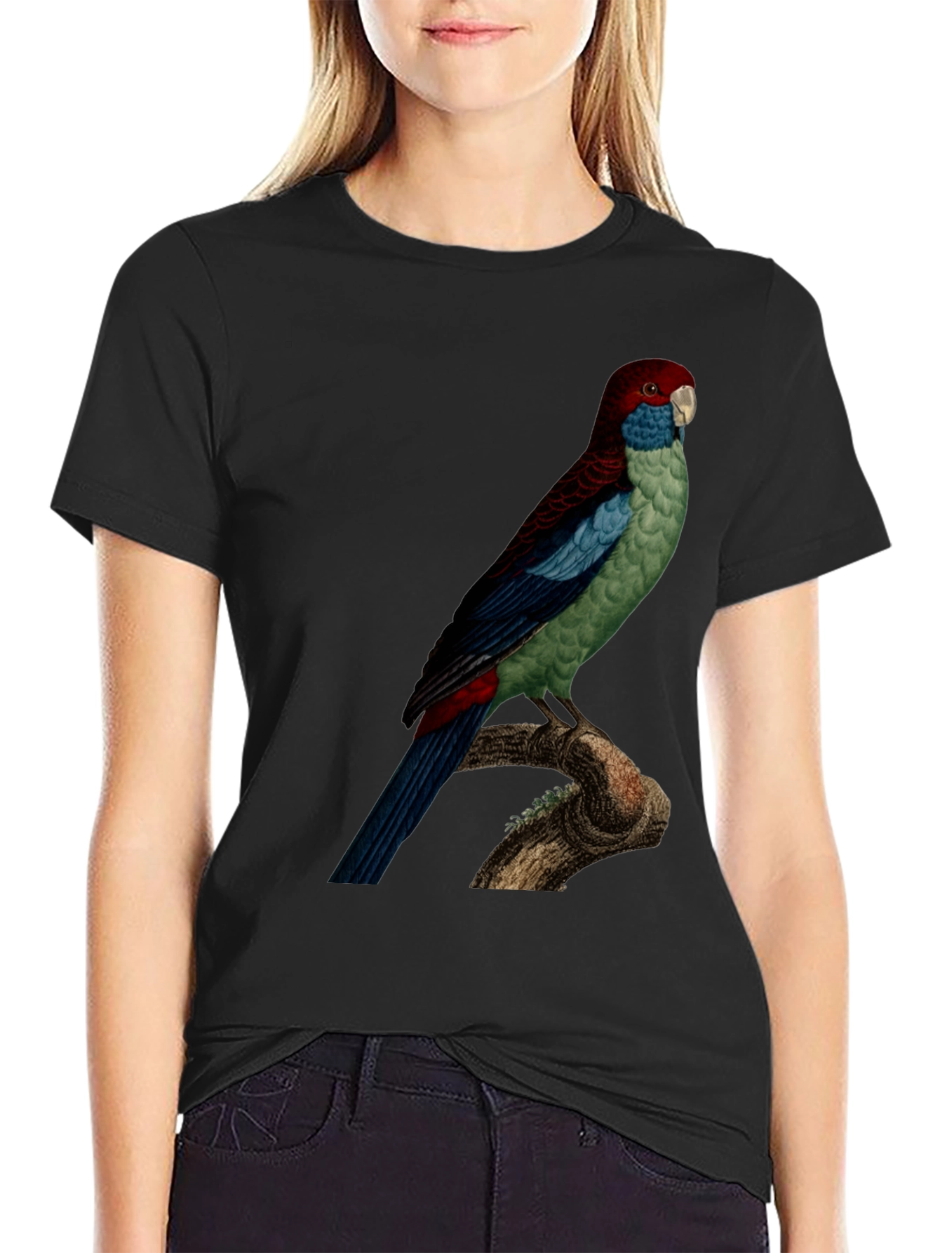Parrot Graphic Tee - Black