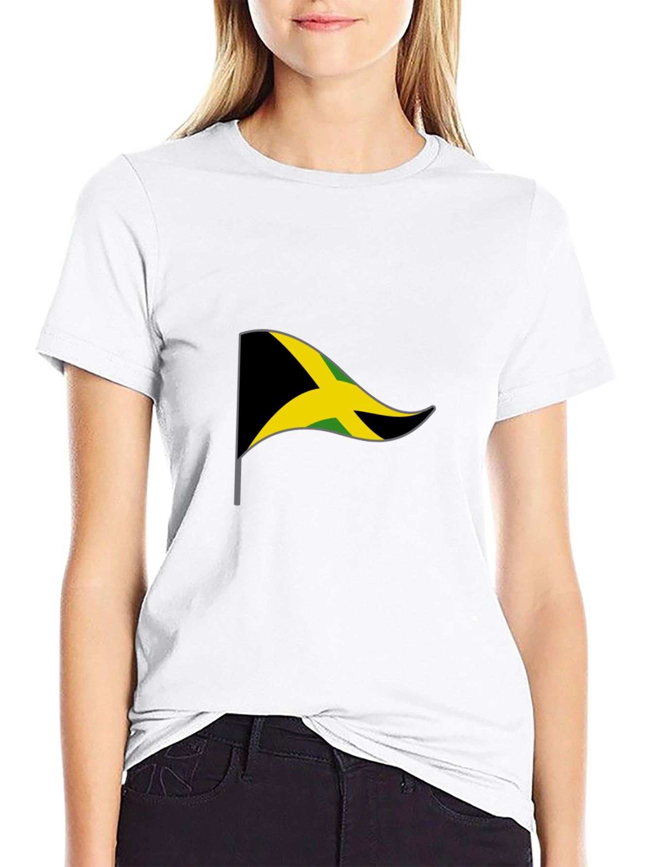 Jamaica Flag Graphic T-Shirt - Black