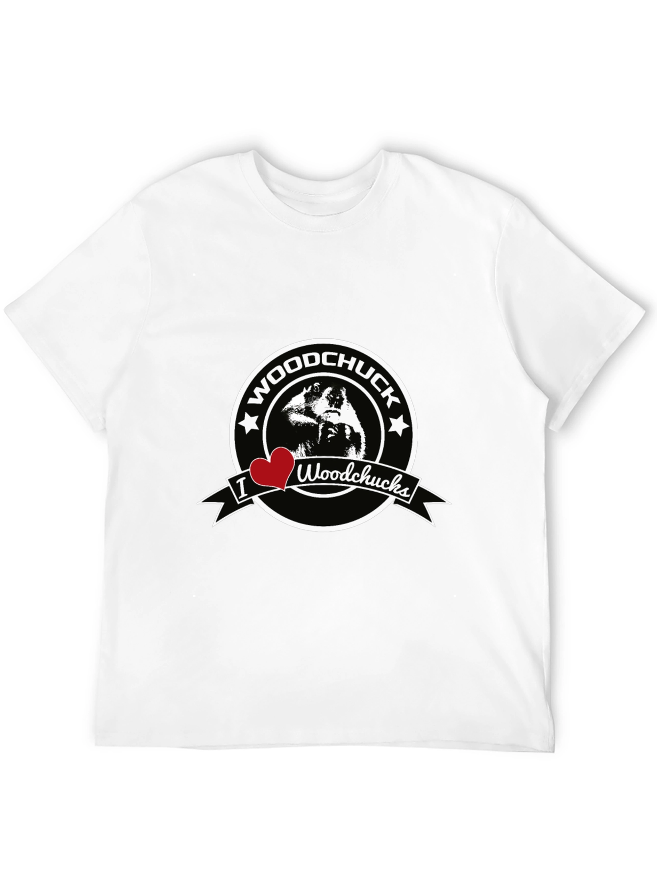 I Heart Woodchucks Mens Black T-Shirt