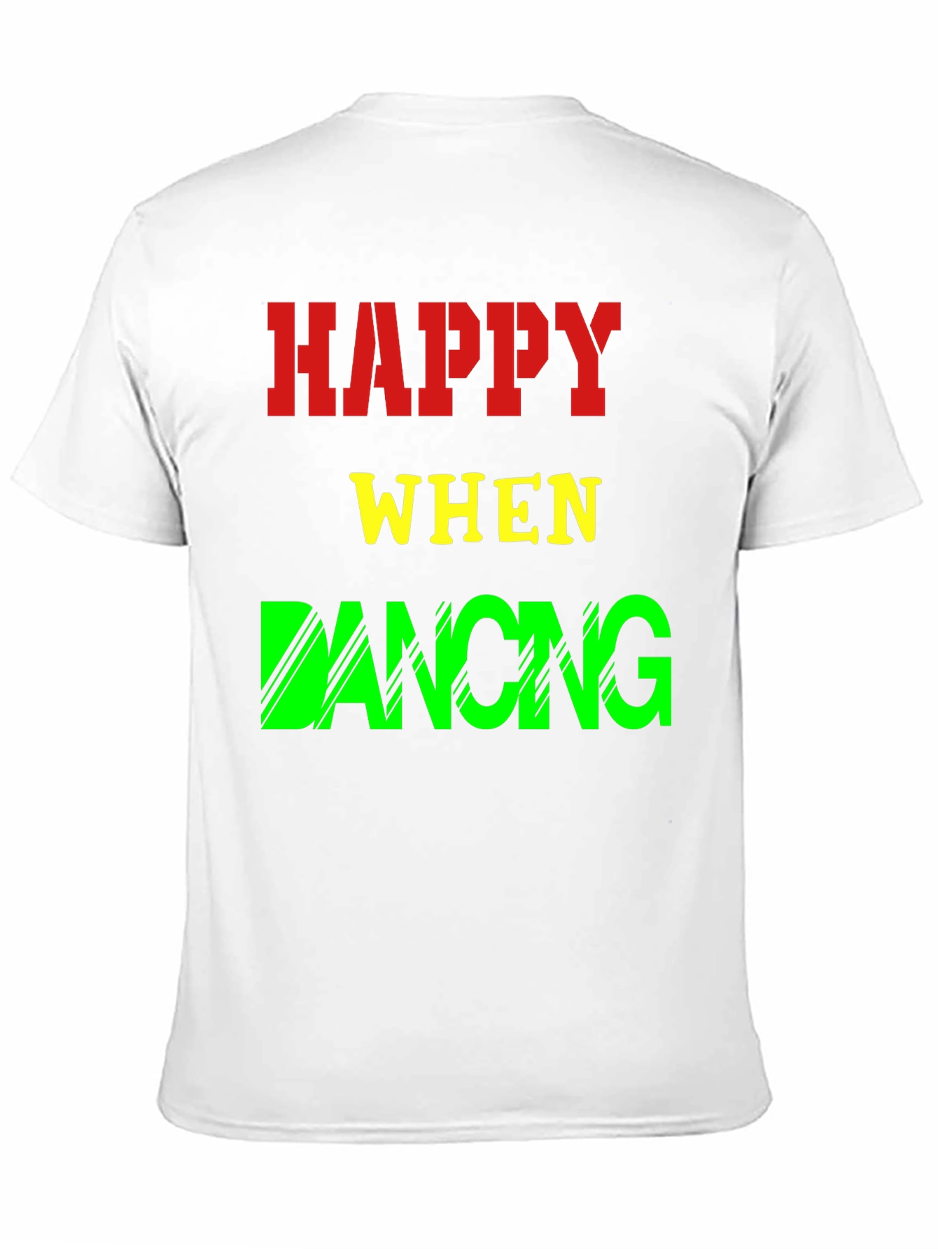 Happy When Dancing Graphic Tee - Black Cotton T-Shirt