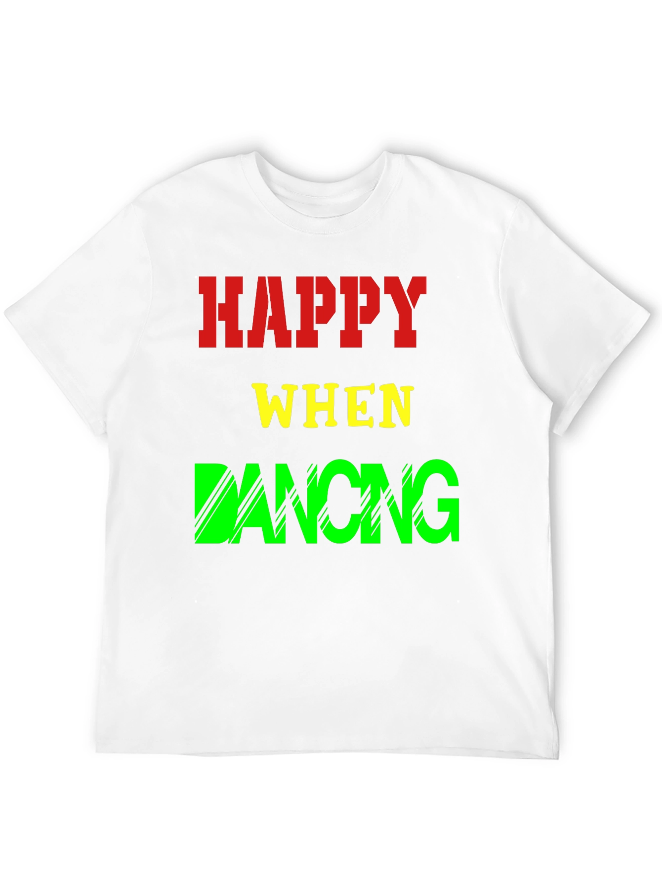 Happy When Dancing Graphic Tee - Black Cotton T-Shirt