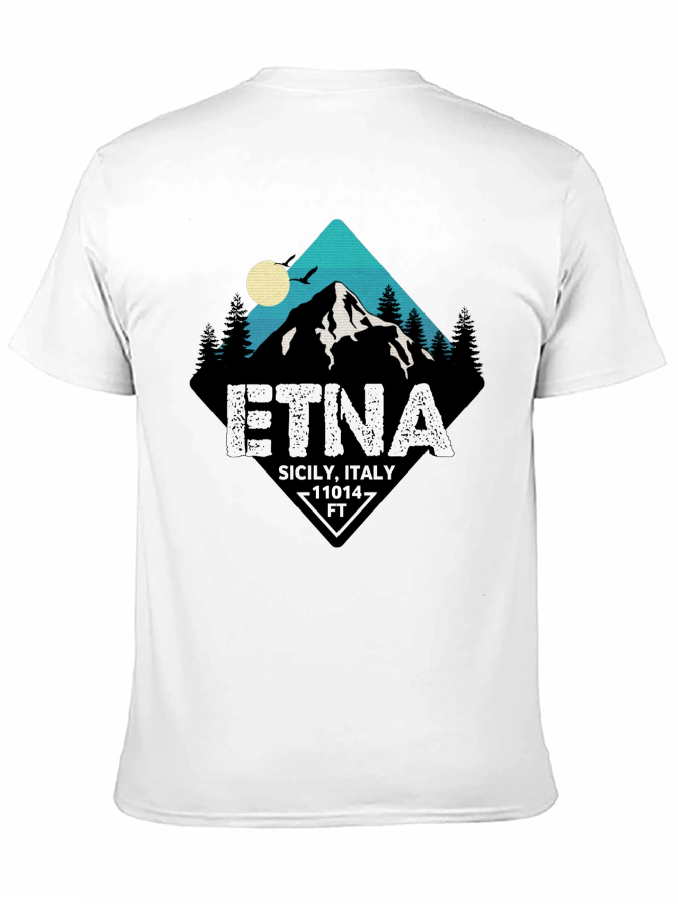 Etna Sicily Italy Graphic Tee - Black