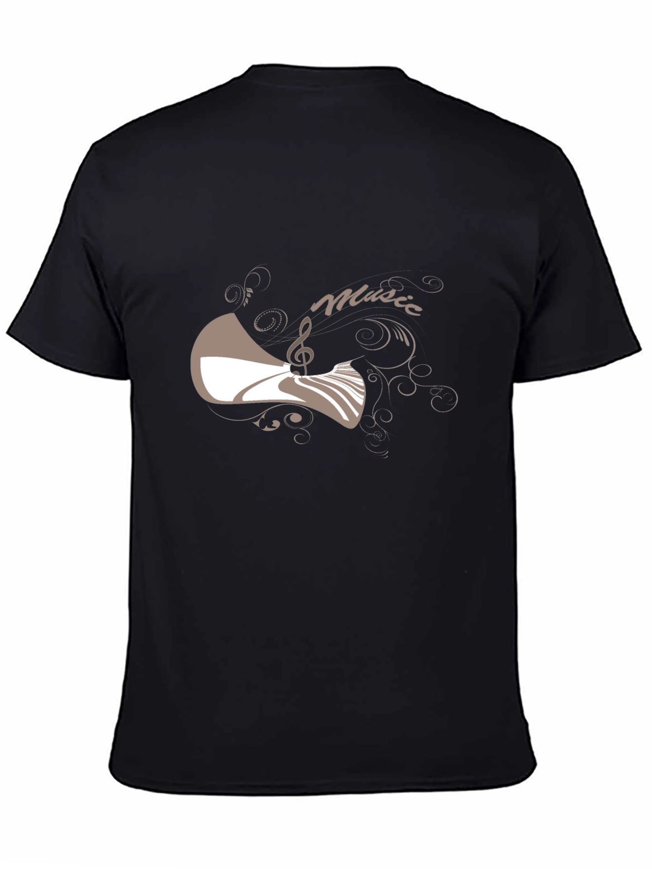 Music Motif Black T-Shirt