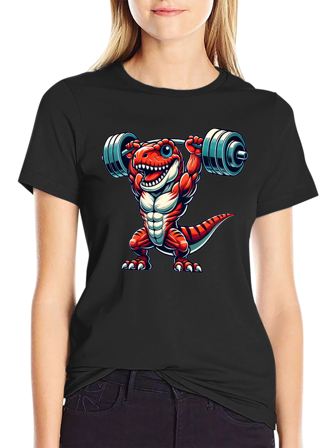 Dino Gym T-Shirt: Lift Like a Rex!