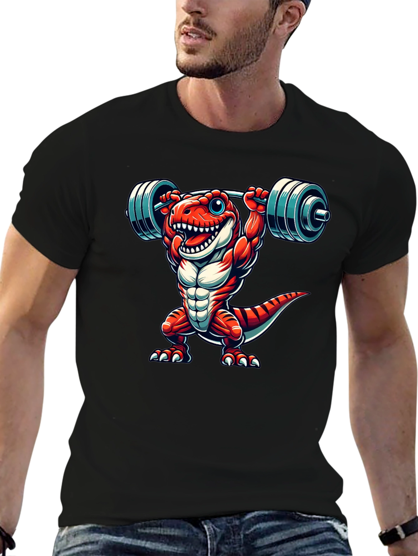 Dino Gym T-Shirt: Lift Like a Rex!