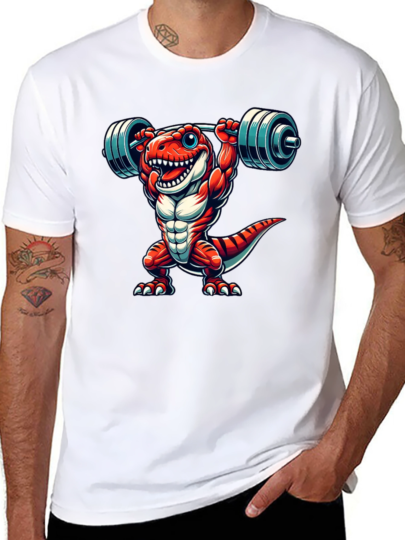 Dino Gym T-Shirt: Lift Like a Rex!