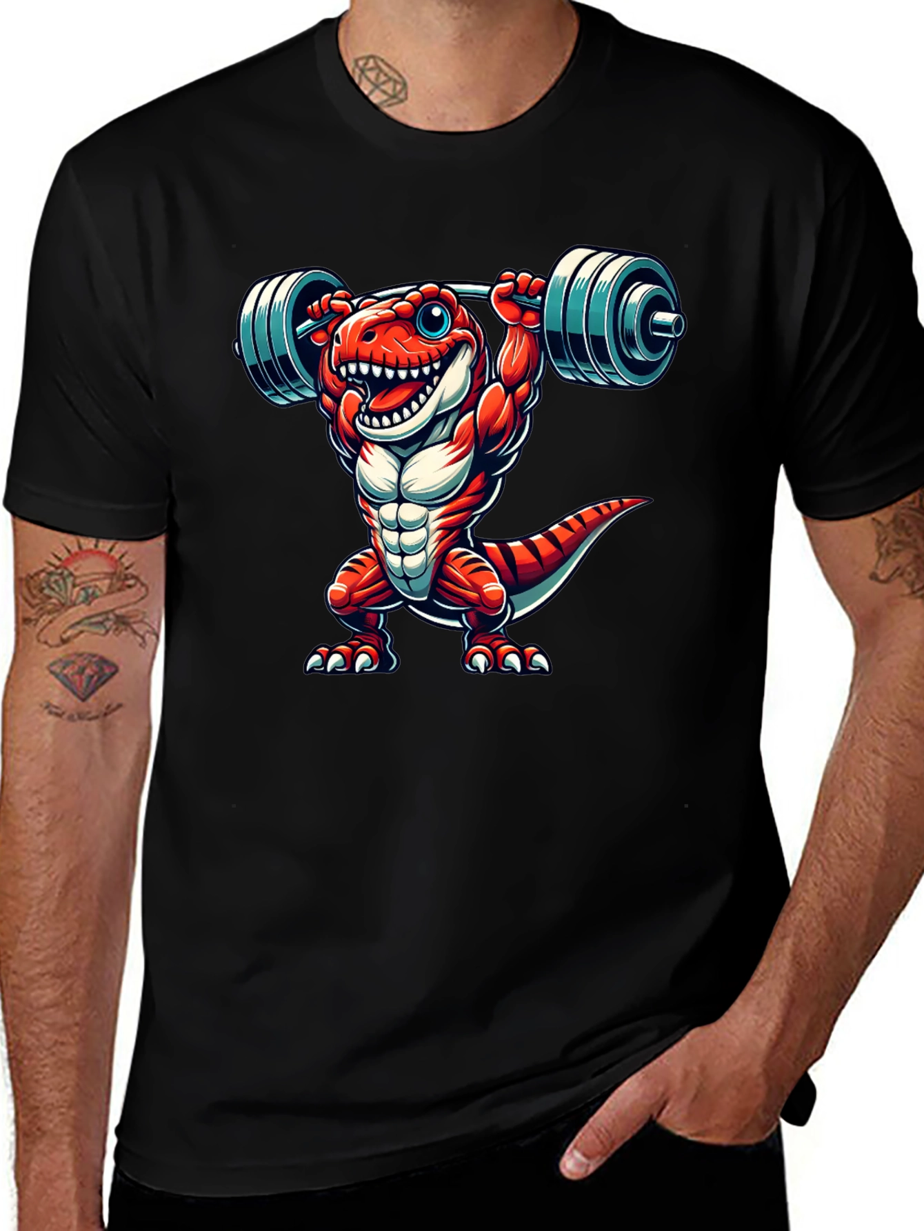 Dino Gym T-Shirt: Lift Like a Rex!