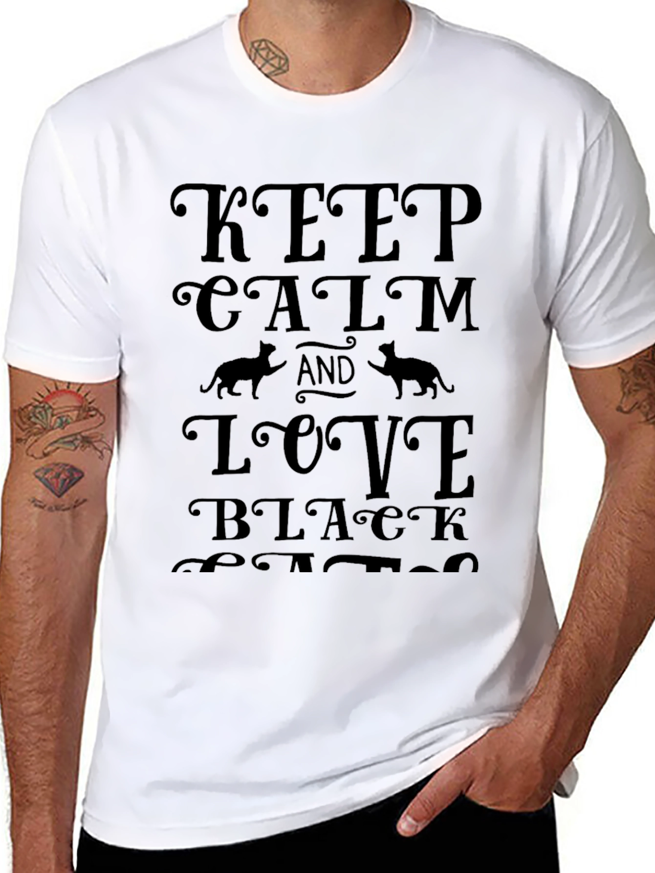 Keep Calm and Love Black Cats T-Shirt