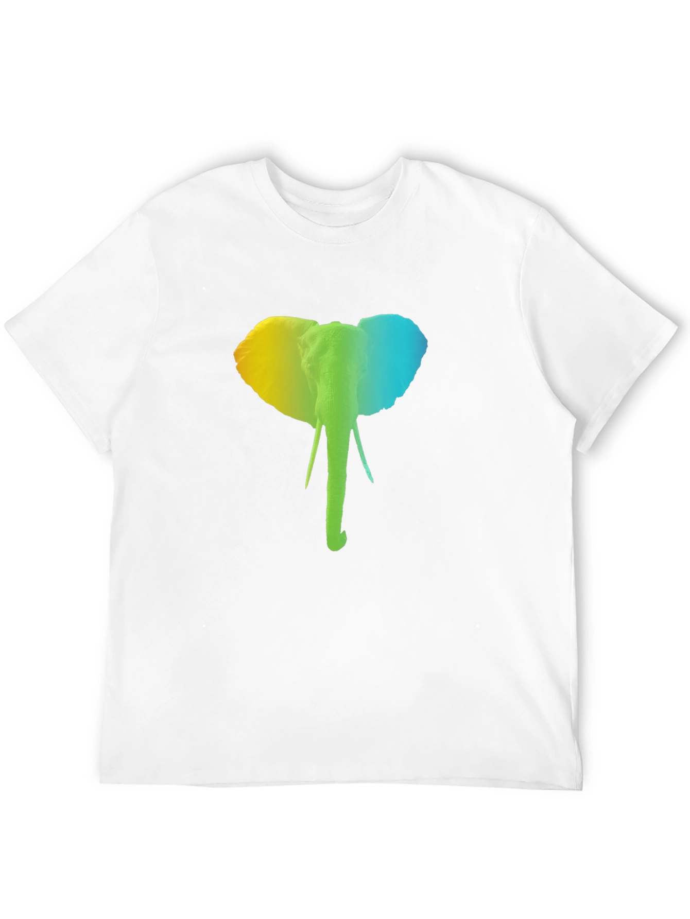 Gradient Elephant Tee - Stylish Animal Graphic T-Shirt