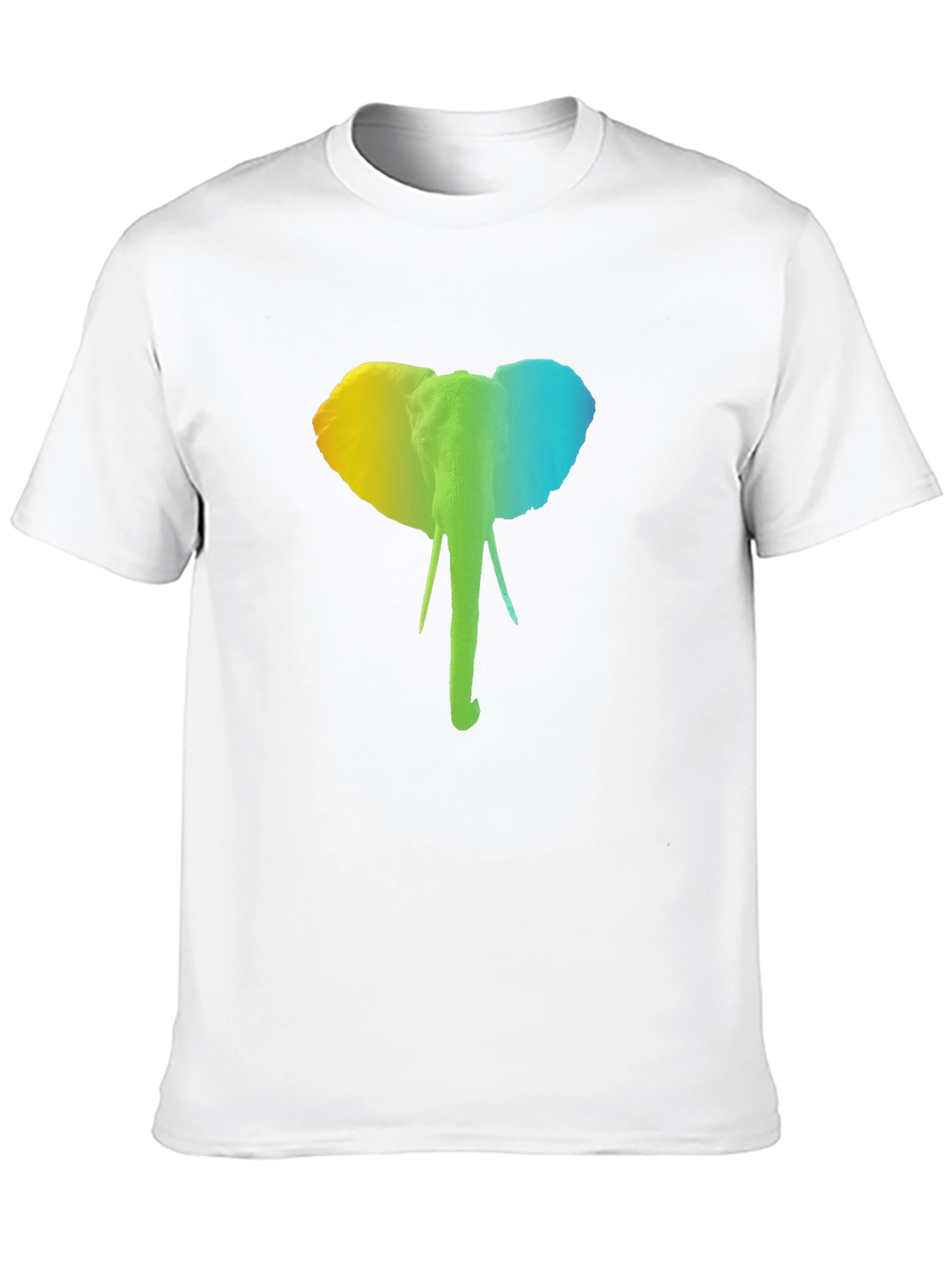 Gradient Elephant Tee - Stylish Animal Graphic T-Shirt