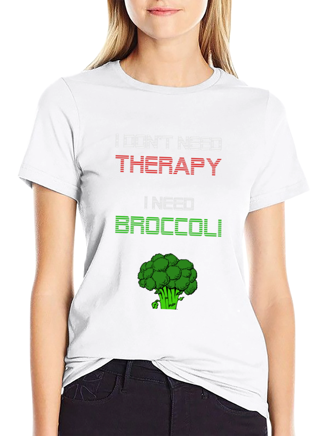 I Need Broccoli T-Shirt - Funny Vegan Tee