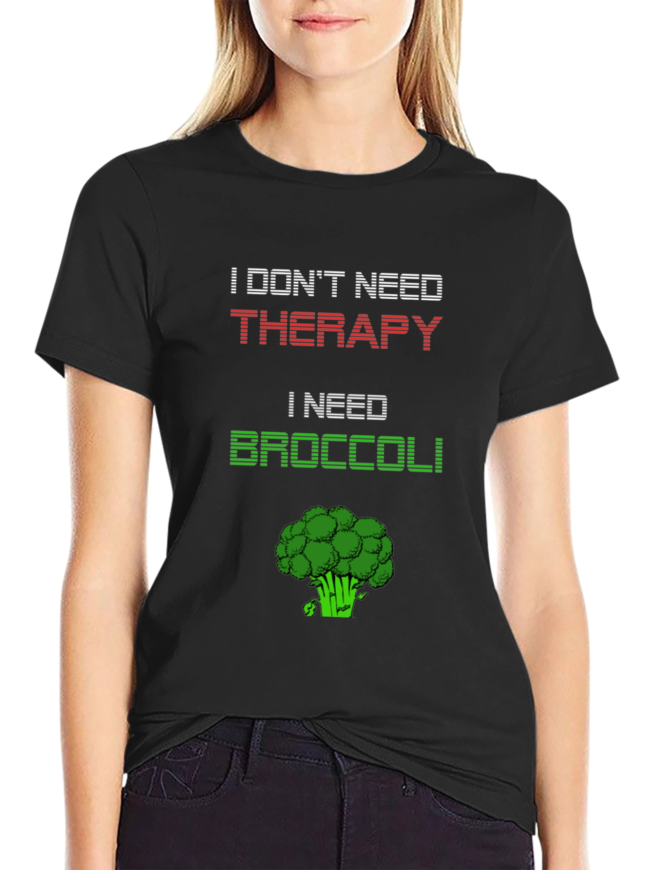 I Need Broccoli T-Shirt - Funny Vegan Tee