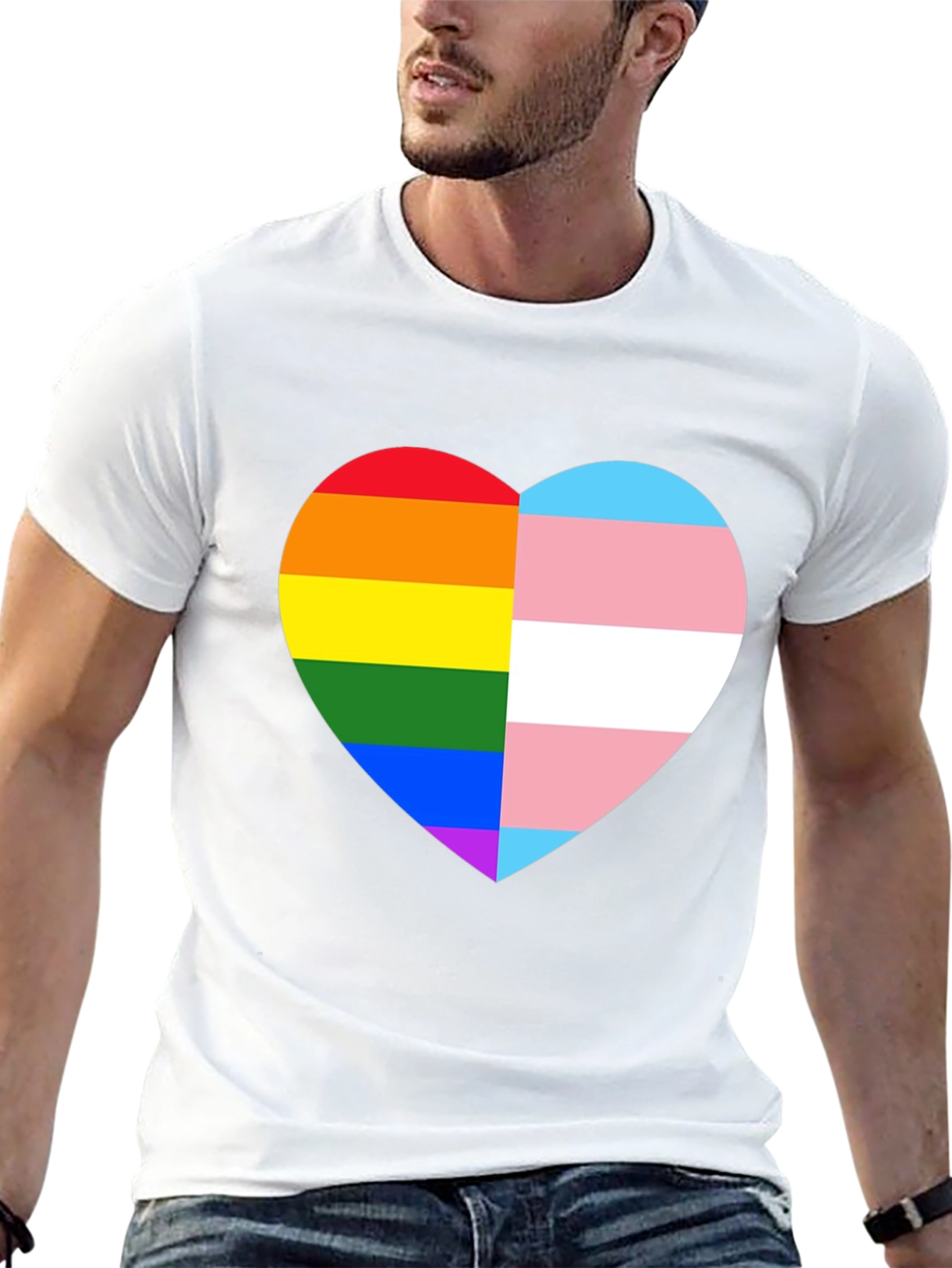 LGBTQ+ Pride Heart Graphic Tee