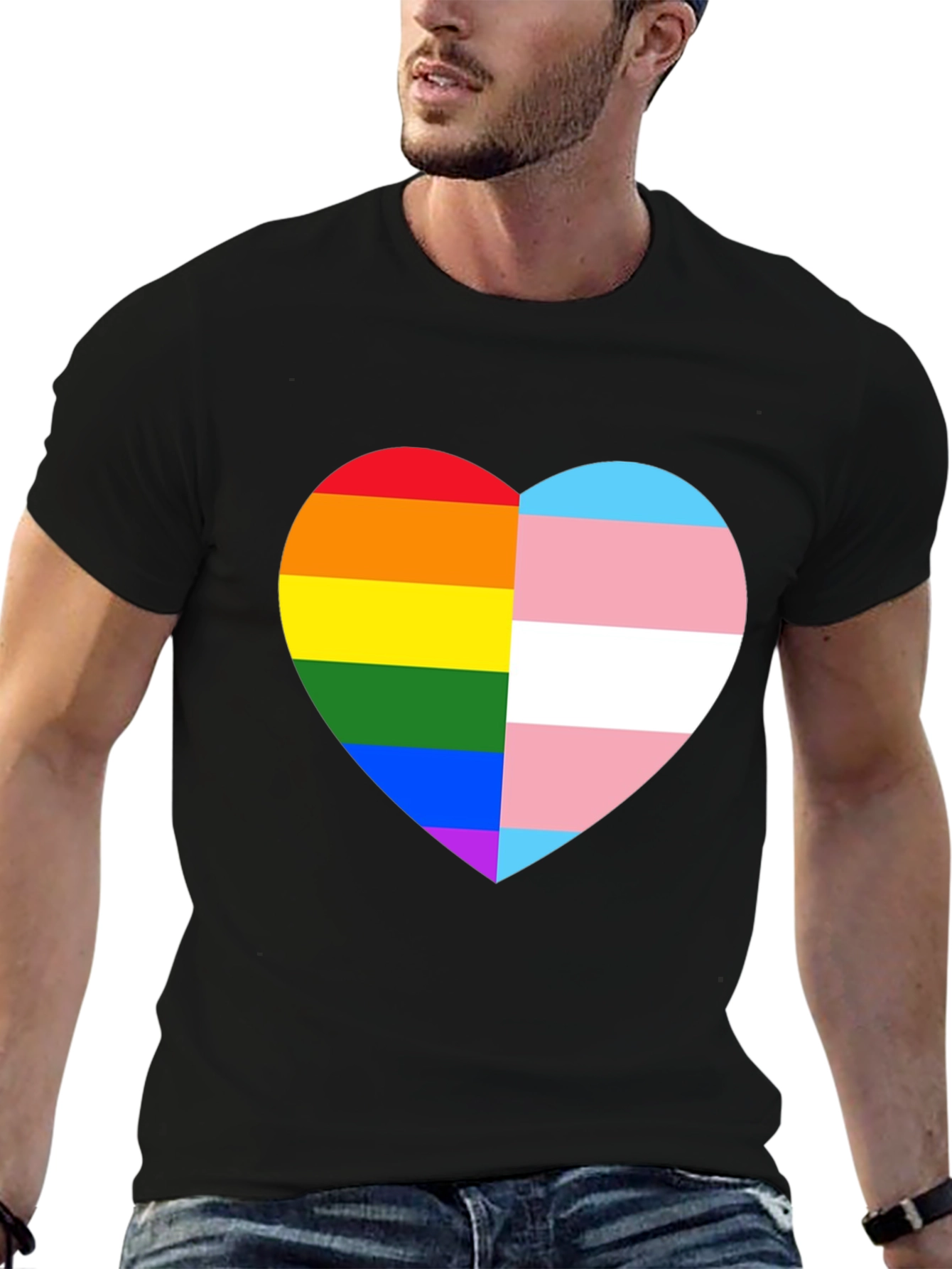LGBTQ+ Pride Heart Graphic Tee