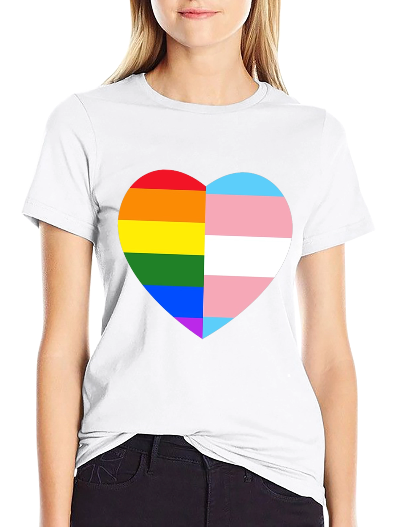 LGBTQ+ Pride Heart Graphic Tee