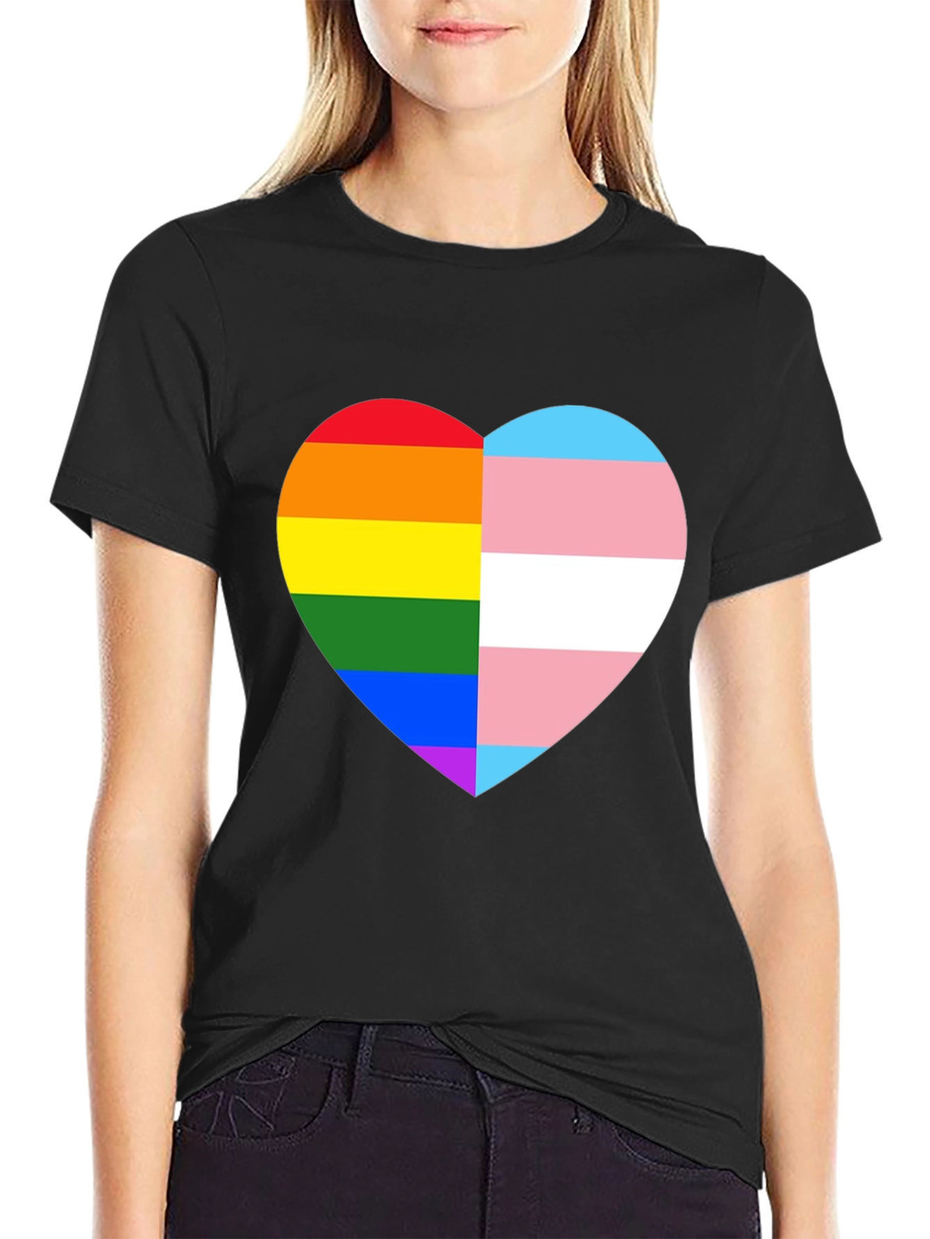LGBTQ+ Pride Heart Graphic Tee