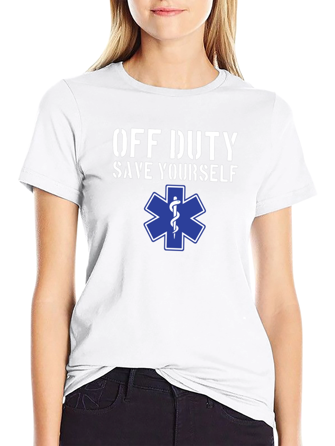 Off Duty Save Yourself EMS Star T-Shirt