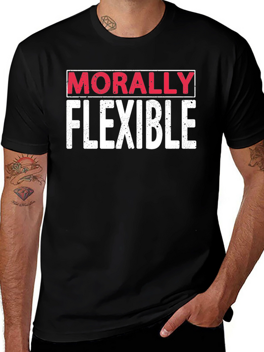 Morally Flexible Graphic Tee - Black T-Shirt