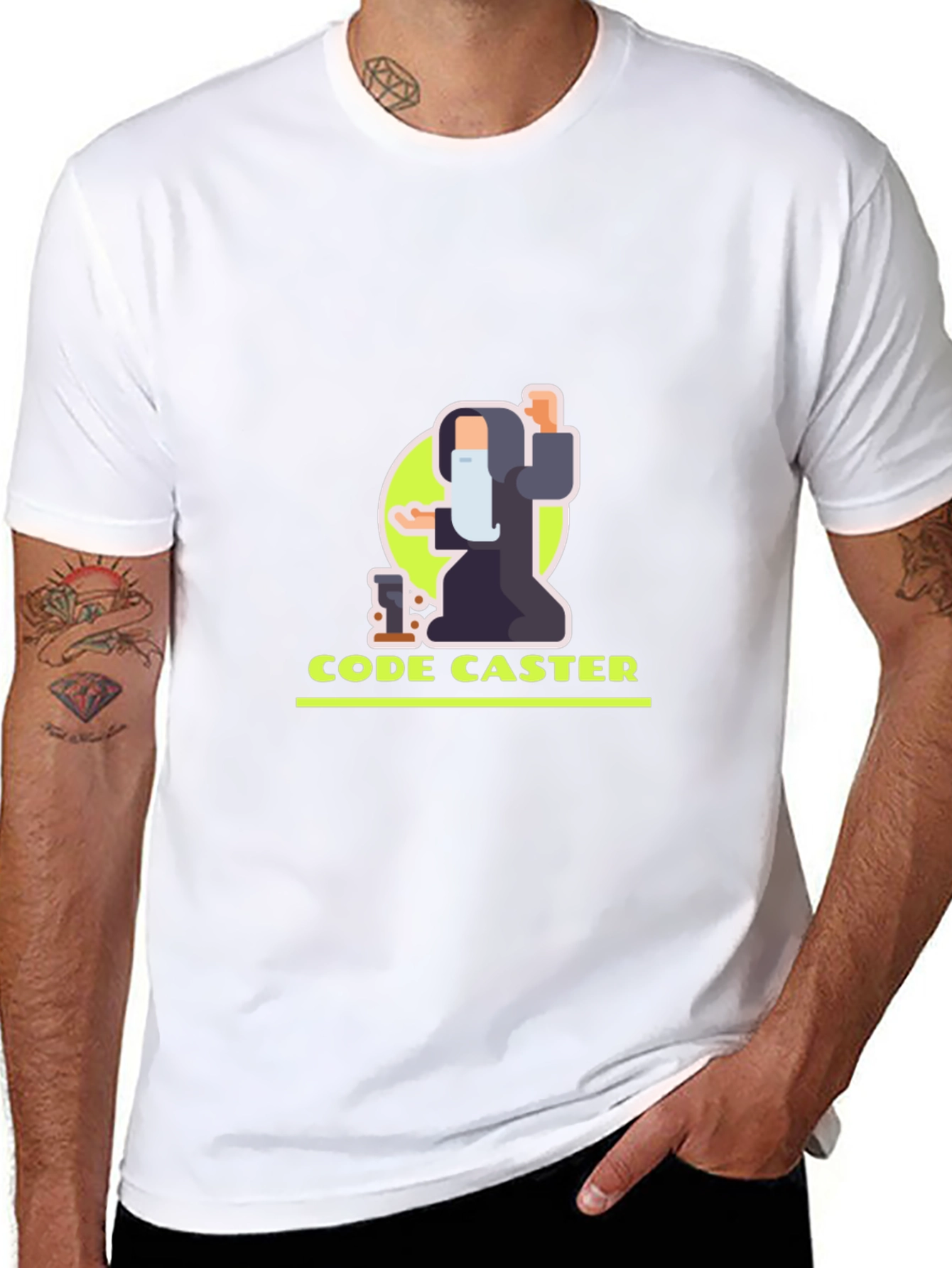 Code Caster Graphic Tee - Black Cotton Blend