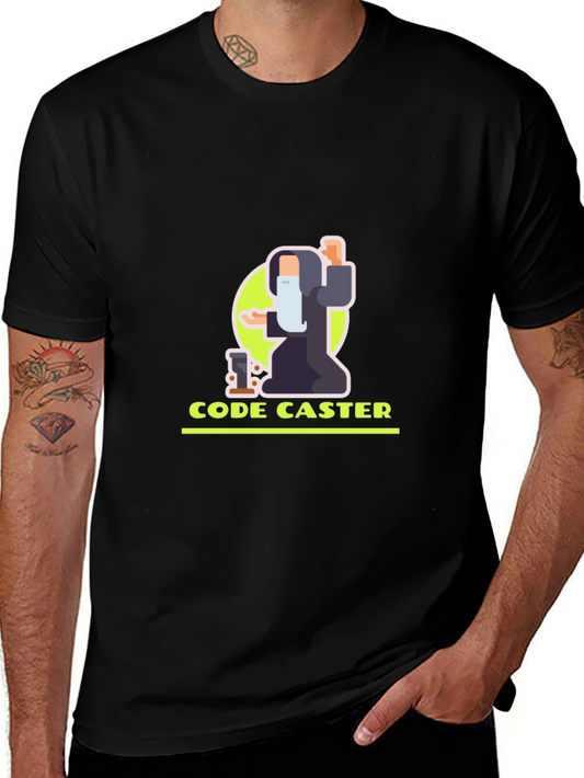 Code Caster Graphic Tee - Black Cotton Blend