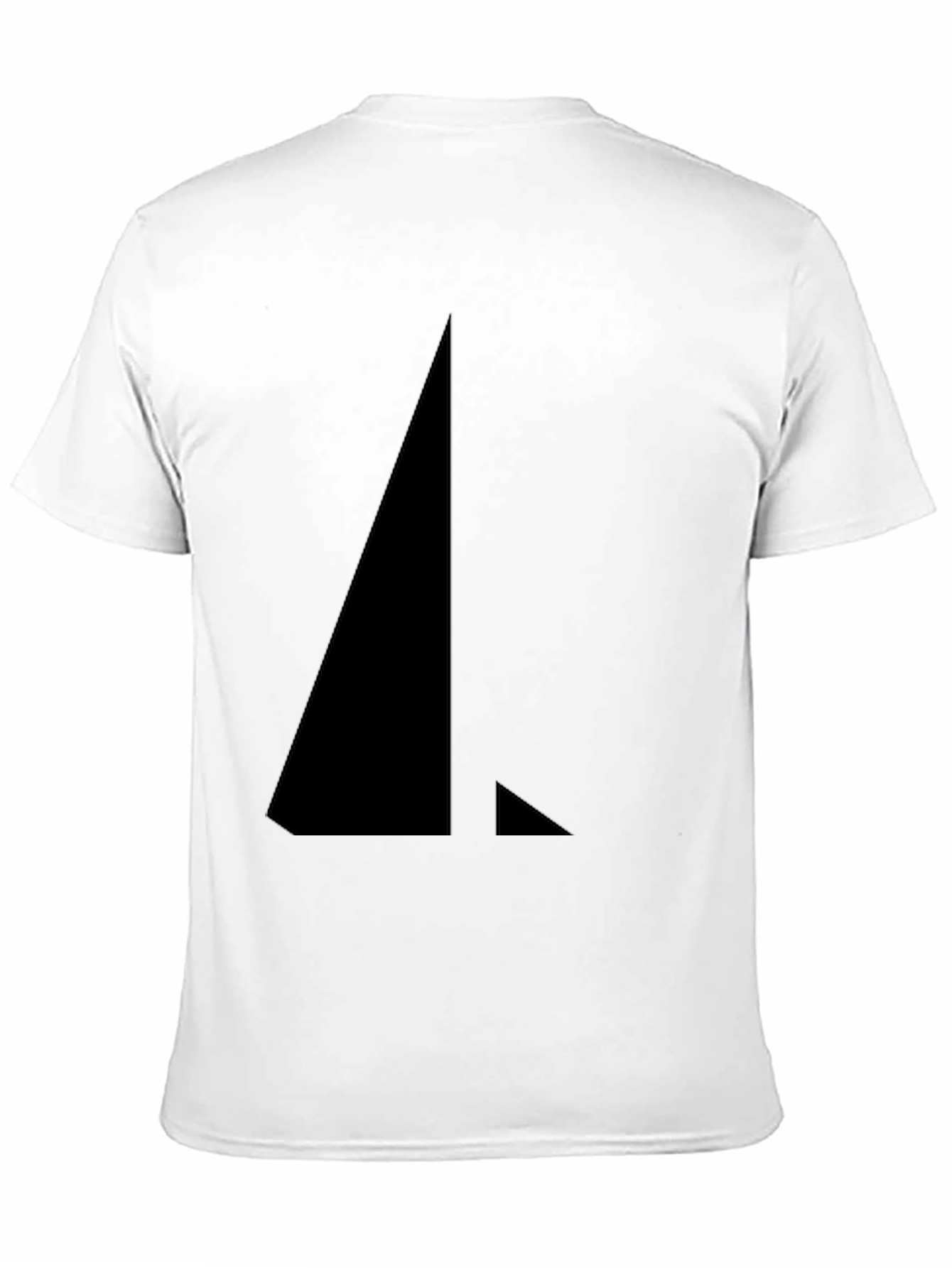 Minimalist Triangle T-Shirt - Solid Black