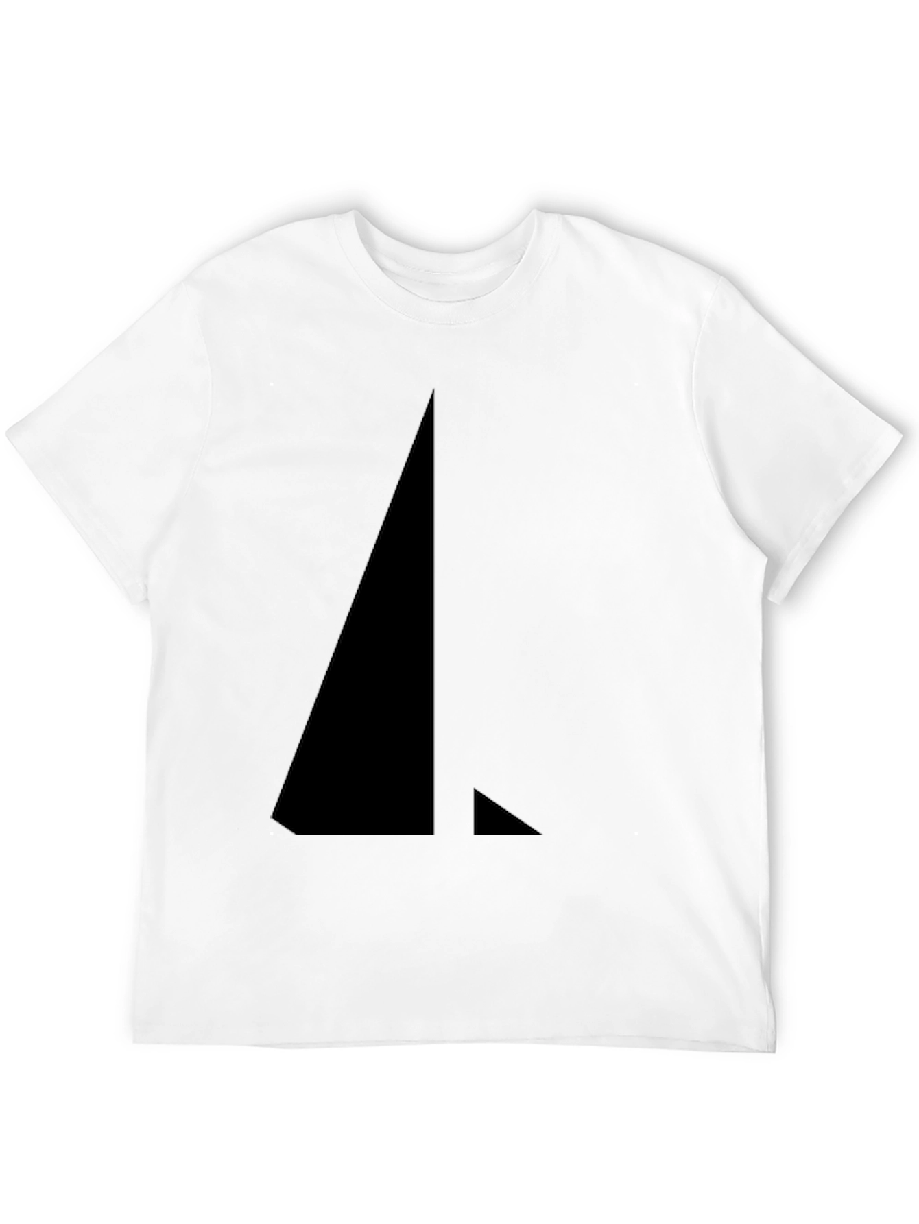 Minimalist Triangle T-Shirt - Solid Black