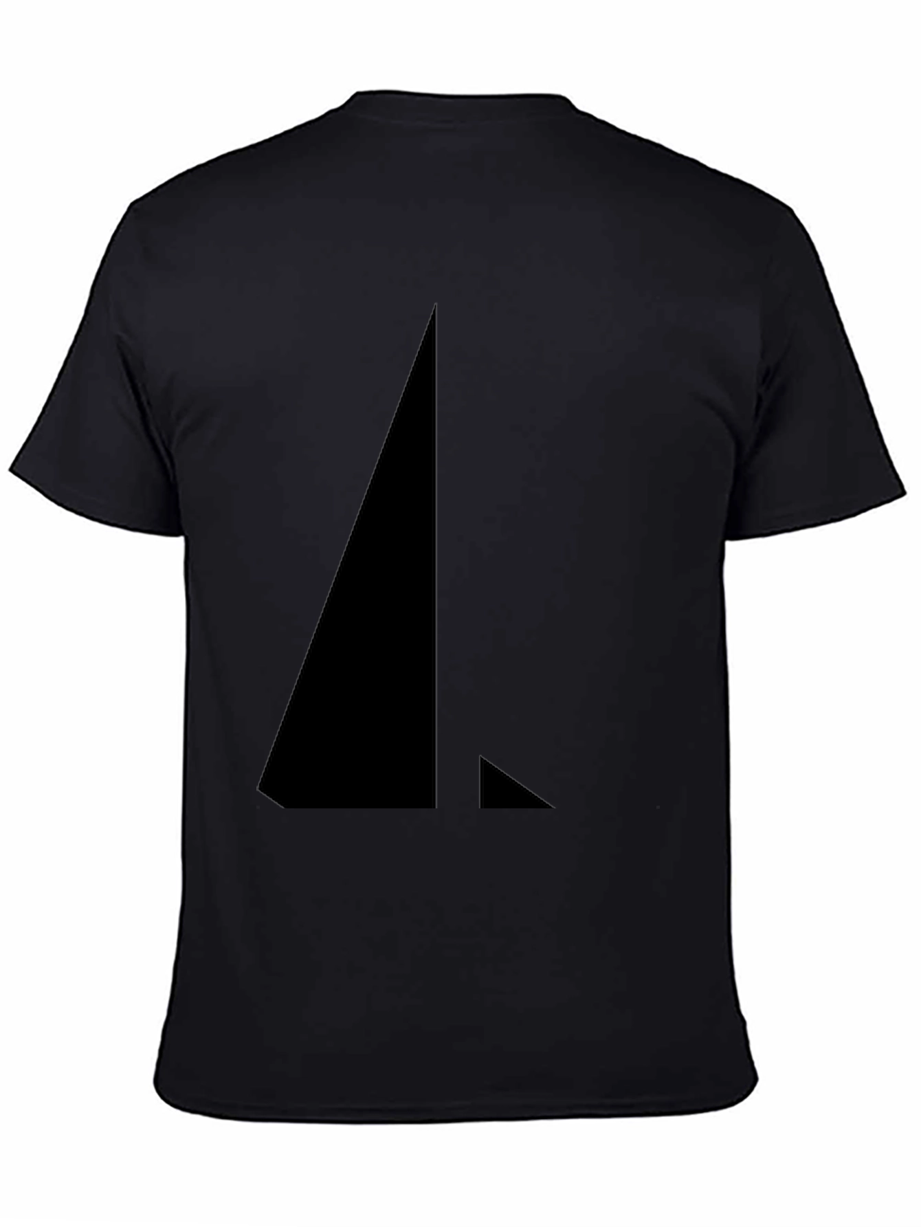 Minimalist Triangle T-Shirt - Solid Black