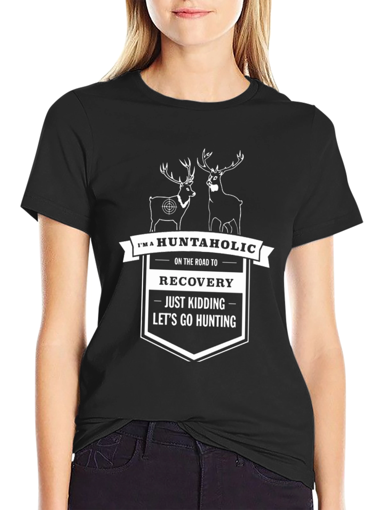 Huntaholic Hunting T-Shirt - Deer Design