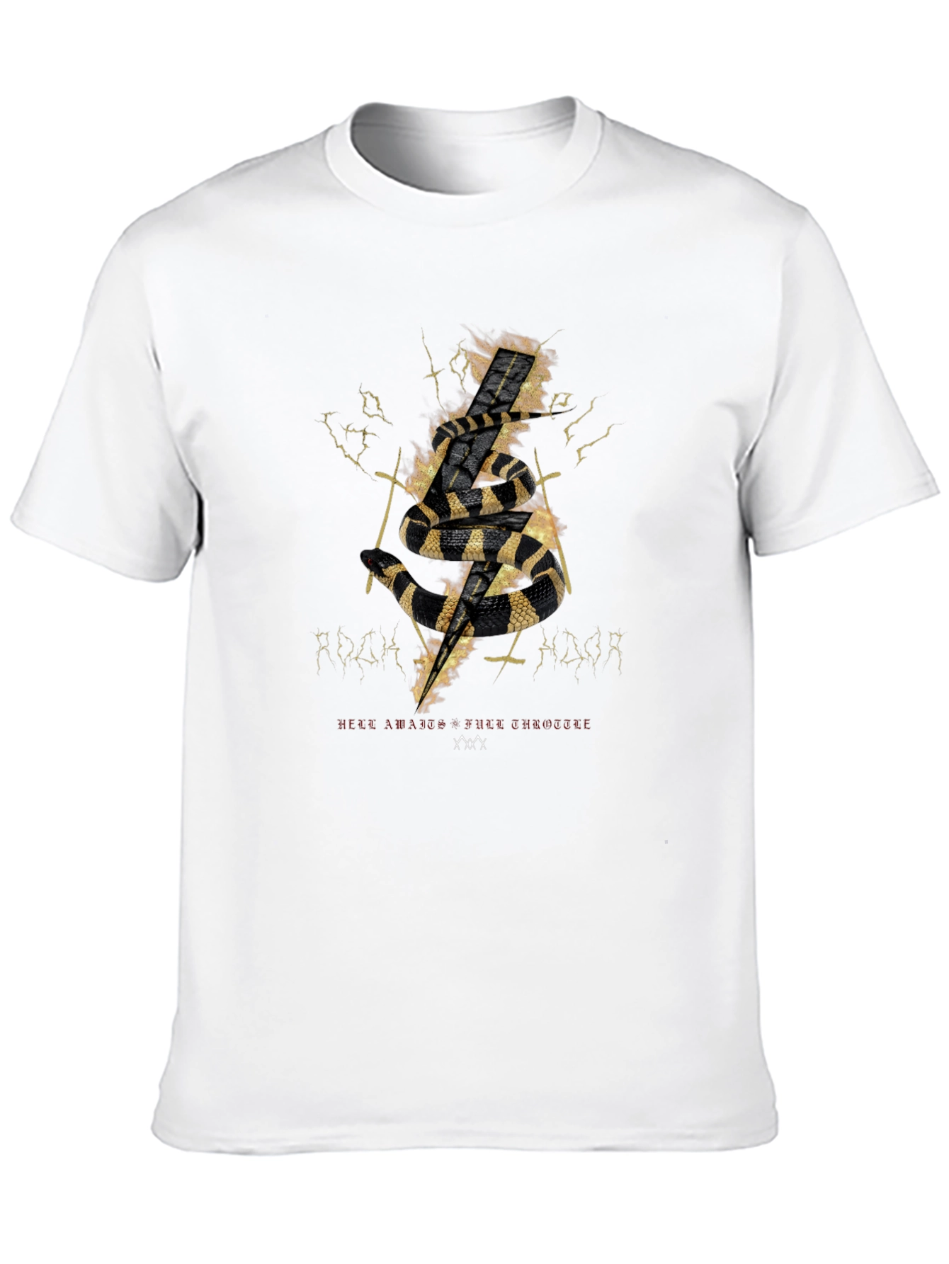 Black Snake Lightning Bolt Graphic Tee