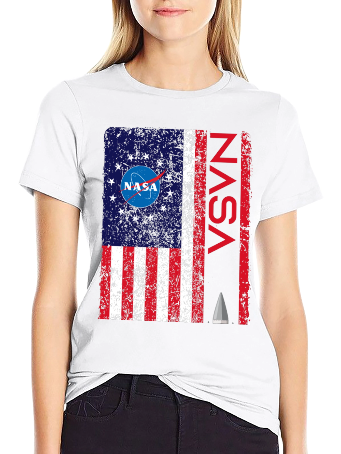 NASA American Flag T-Shirt