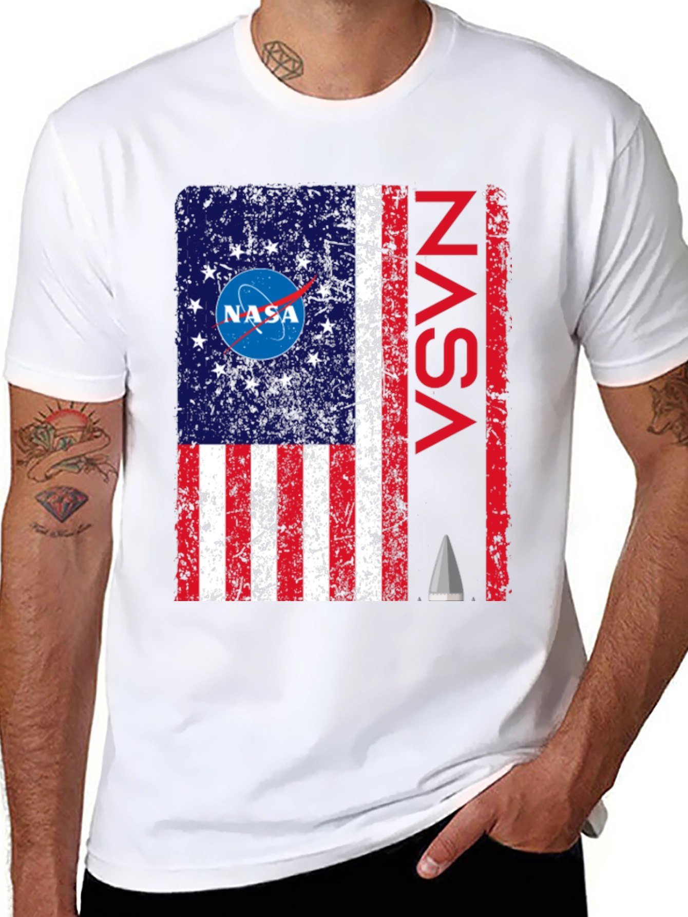 NASA American Flag T-Shirt