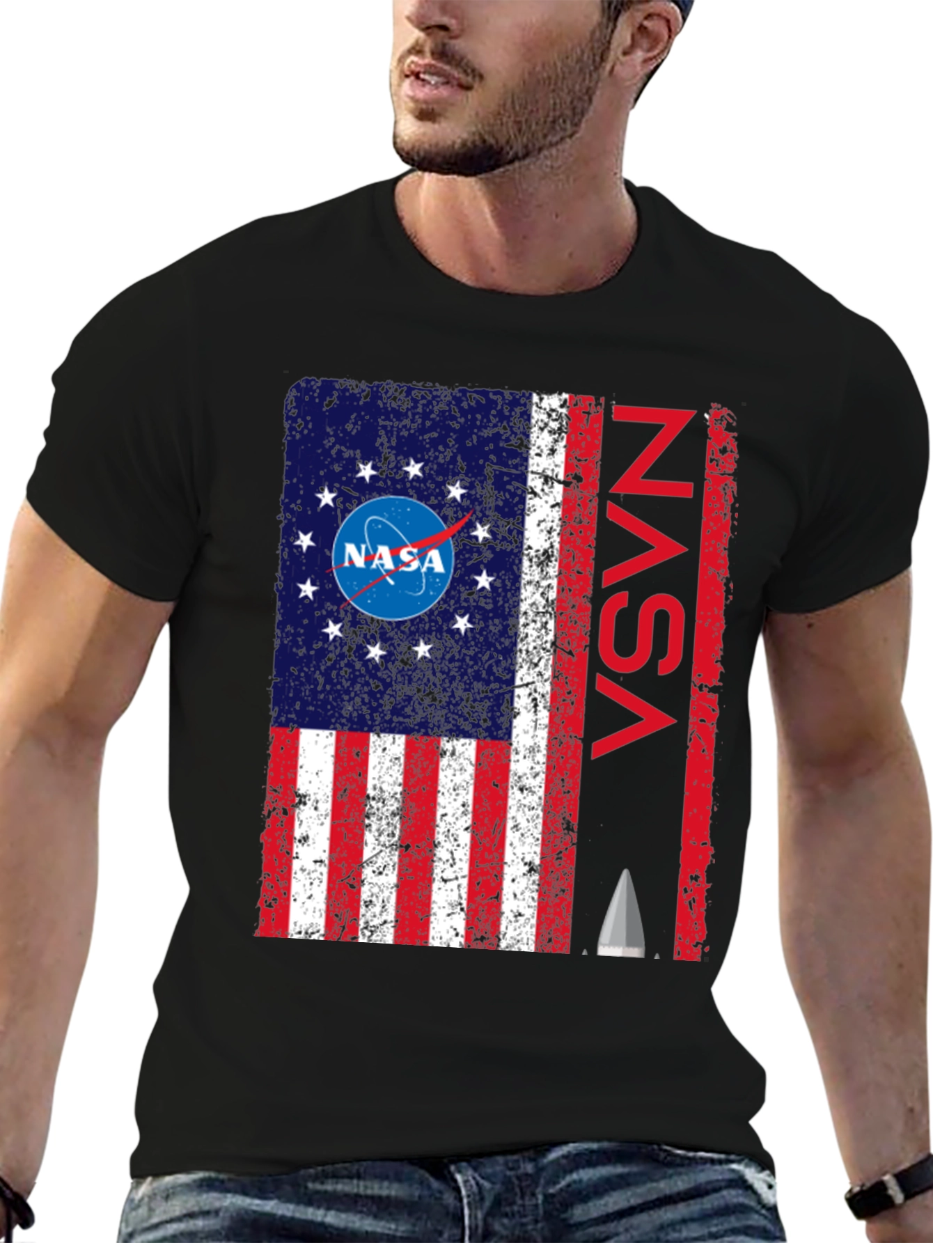 NASA American Flag T-Shirt