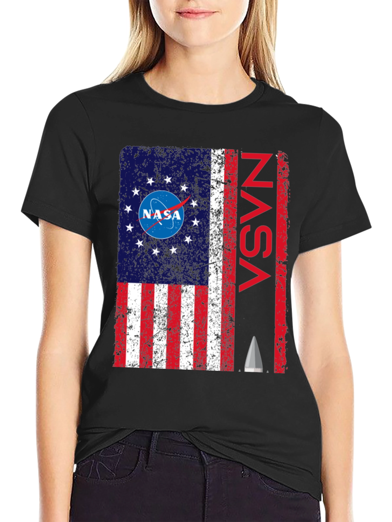 NASA American Flag T-Shirt