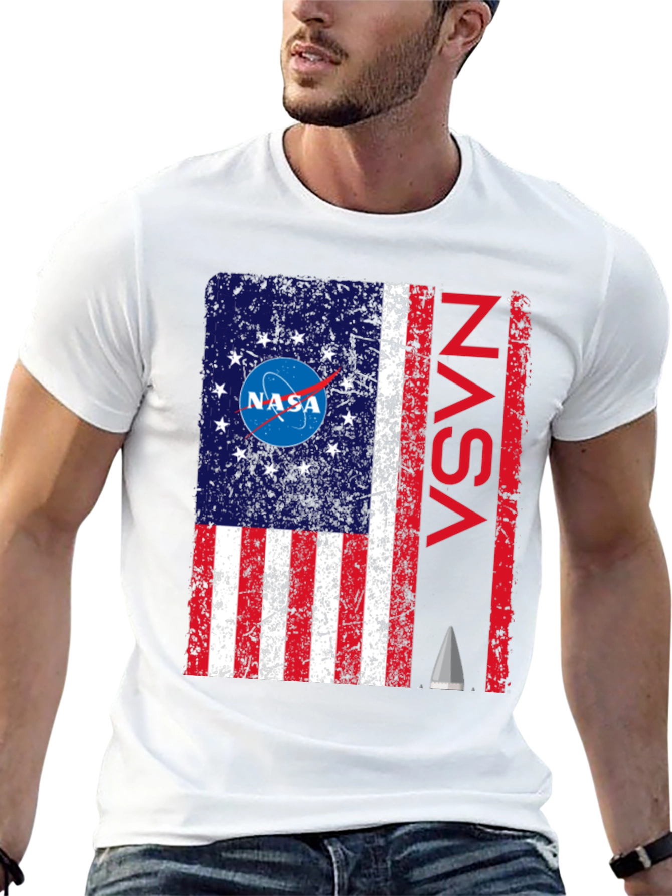 NASA American Flag T-Shirt