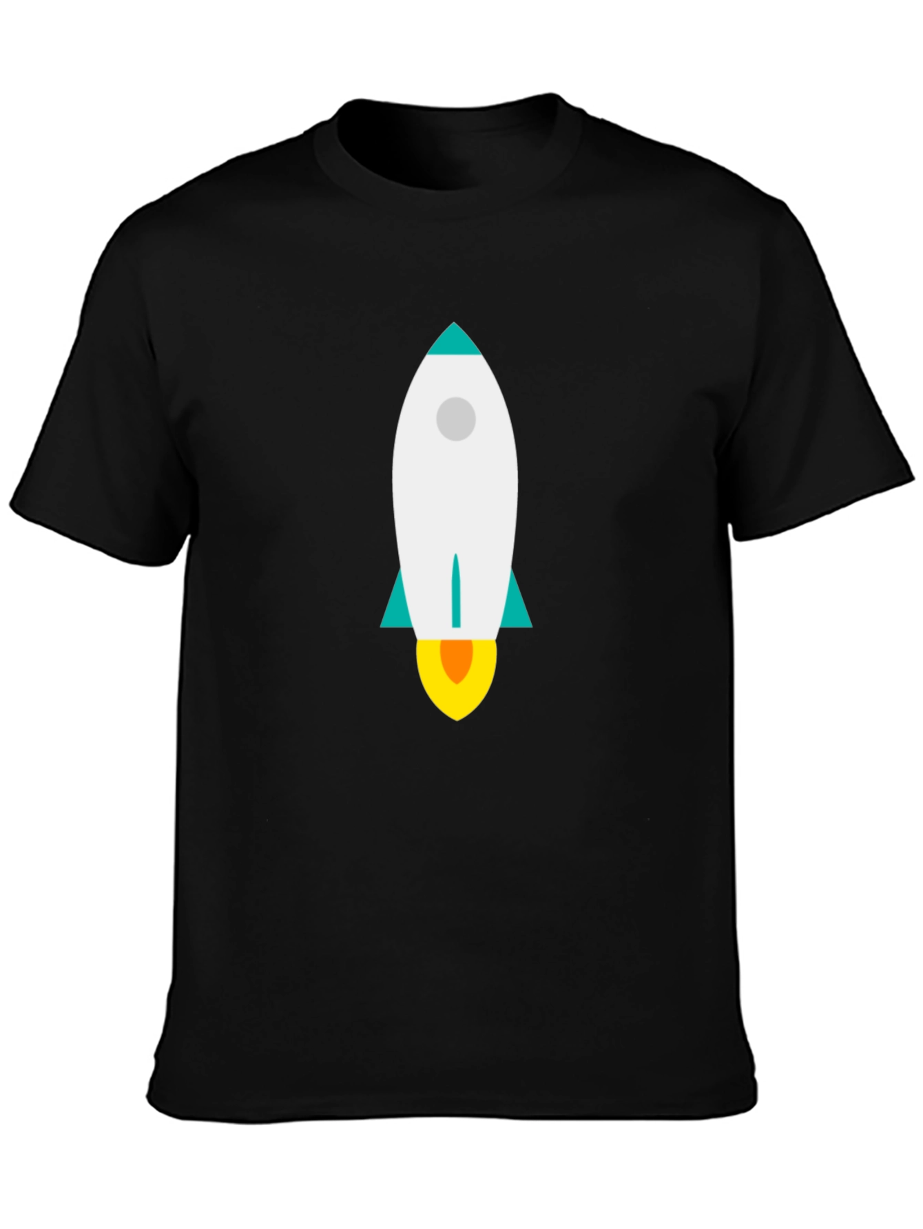 Rocket Graphic Tee - Black Cotton Comfort