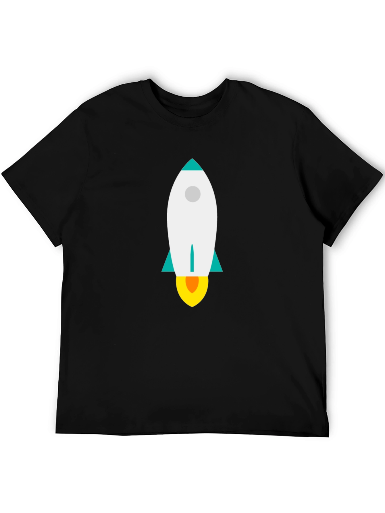Rocket Graphic Tee - Black Cotton Comfort